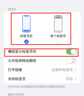如皋iPhone授权维修分享Safari浏览器如何切换标签栏位置 